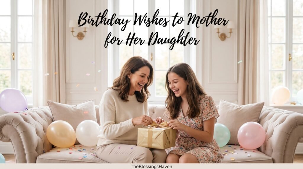 Birthday Wishes to Mother for Her Daughter Heart Wishes